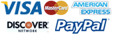 we accept Visa Mastercard Paypal Payments