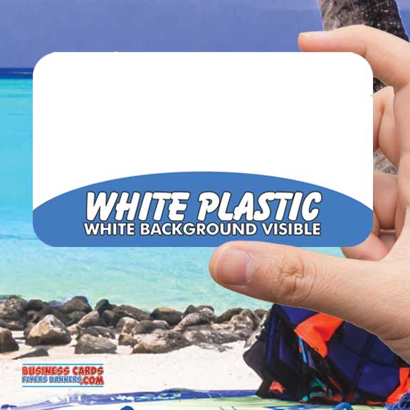 white plastic business cards printed cheap