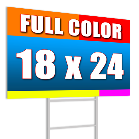 full color coroplast sign